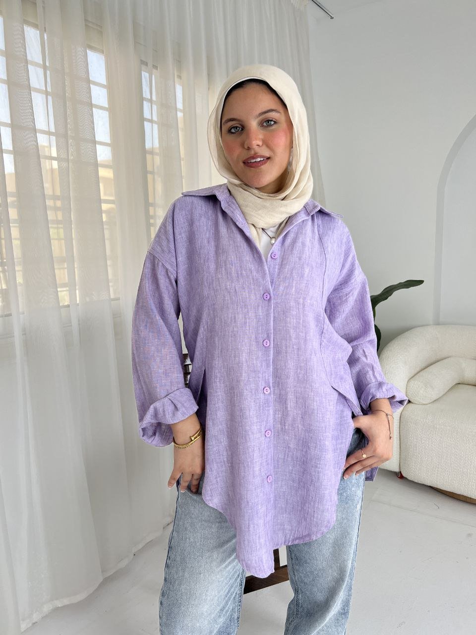 Monira Long Shirt - Linen