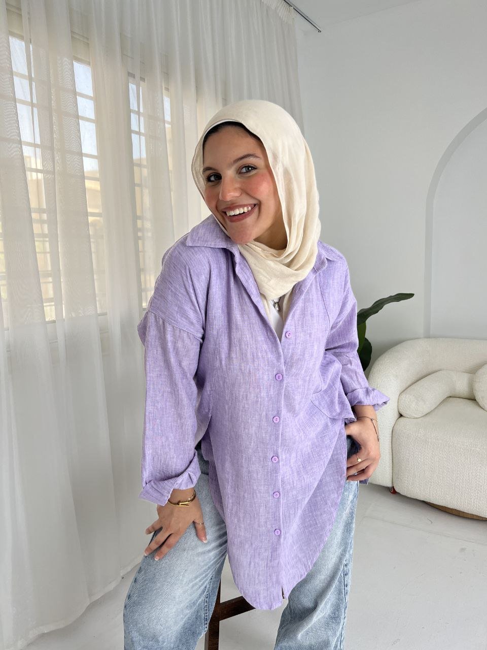 Monira Long Shirt - Linen