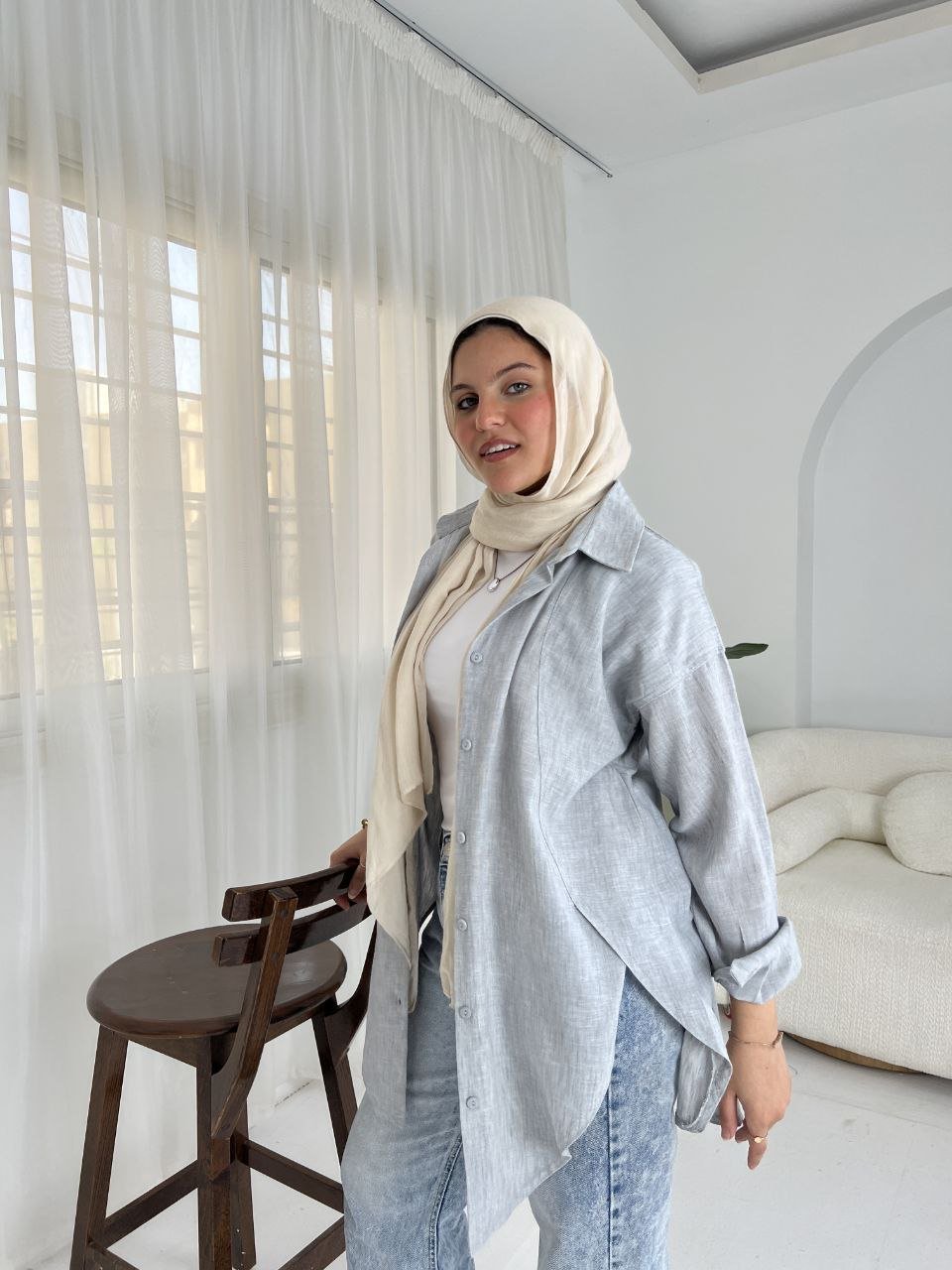 Monira Long Shirt - Linen