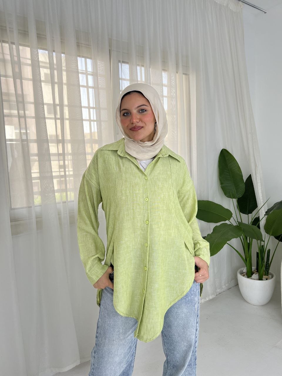 Monira Long Shirt - Linen