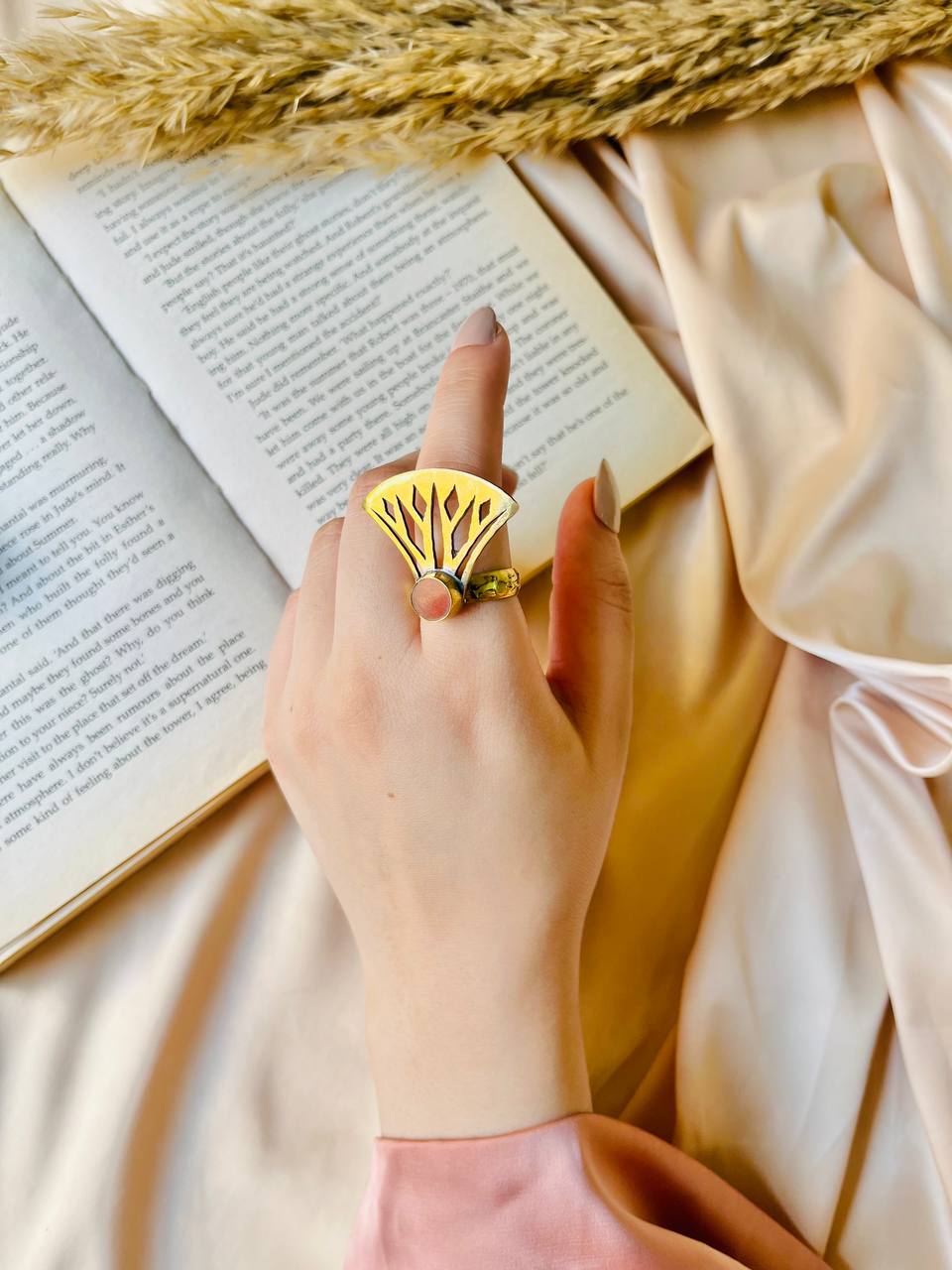 Ela Lotus Ring - Pure Copper