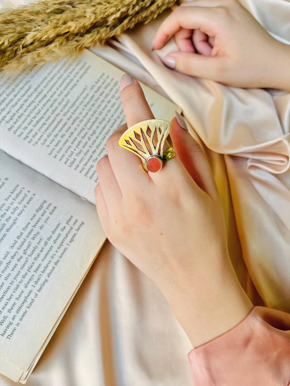 Ela Lotus Ring - Pure Copper