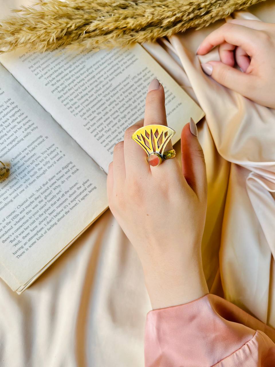 Ela Lotus Ring - Pure Copper