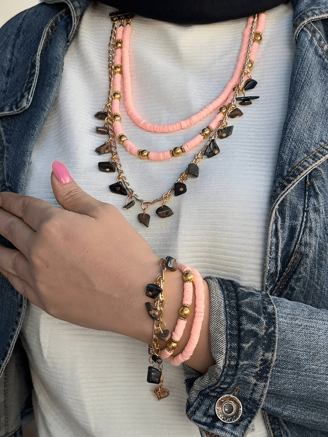 مجموعة أميليا الأنيقة - أحجار العقيق والمطاط