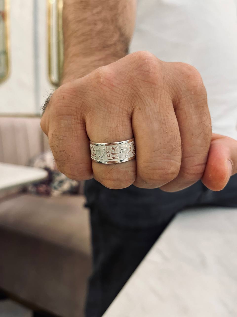 Yousef Elegant Ring - Silver And Gold Plated