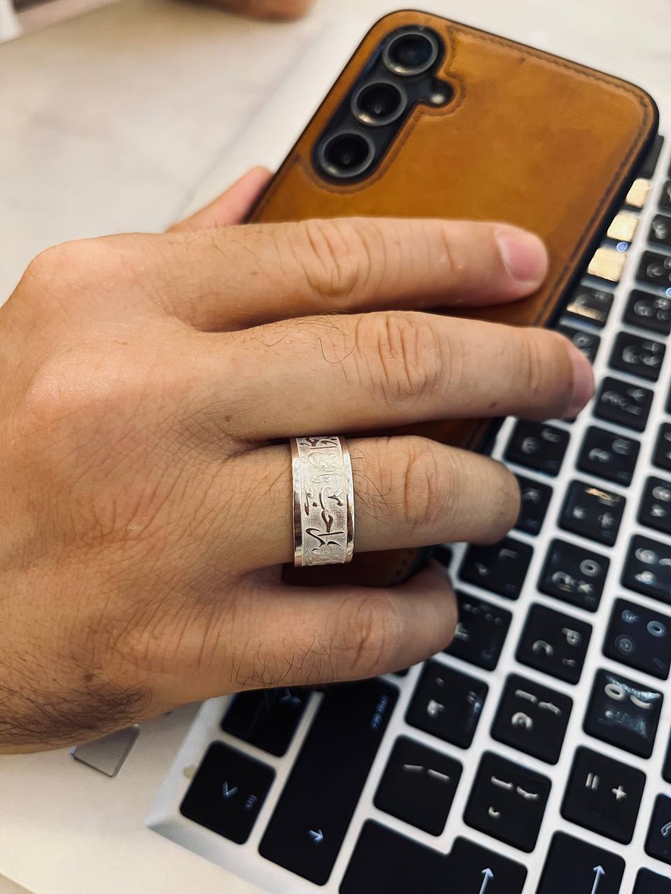 Yousef Elegant Ring - Silver And Gold Plated