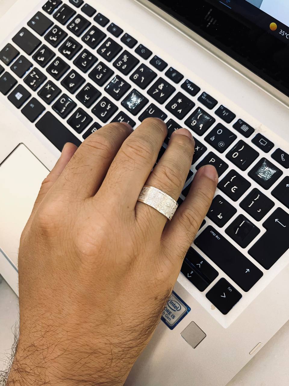 Yousef Elegant Ring - Silver And Gold Plated