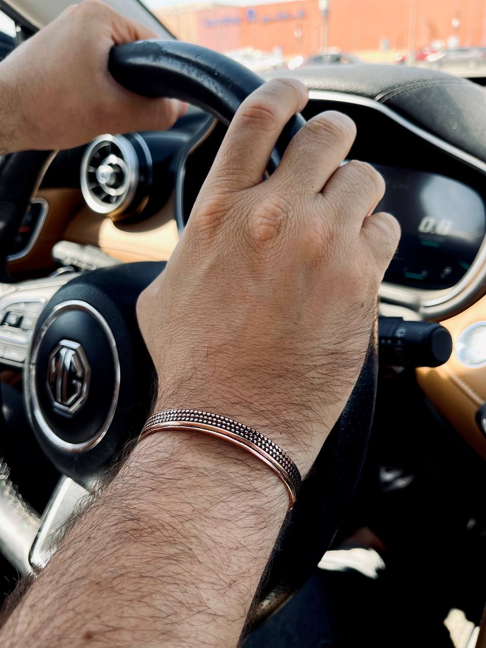Youssif Elegant Bracelet - Red Pure Copper