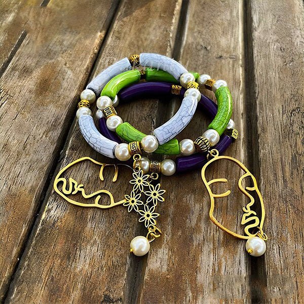 سوار وجه امرأة أنيق - أساور أكريليك