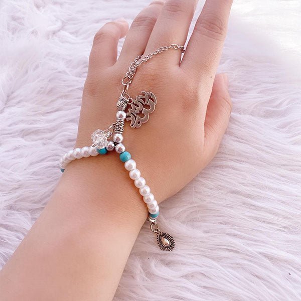 Waten Rosary - Pearl And Turquoise Stones