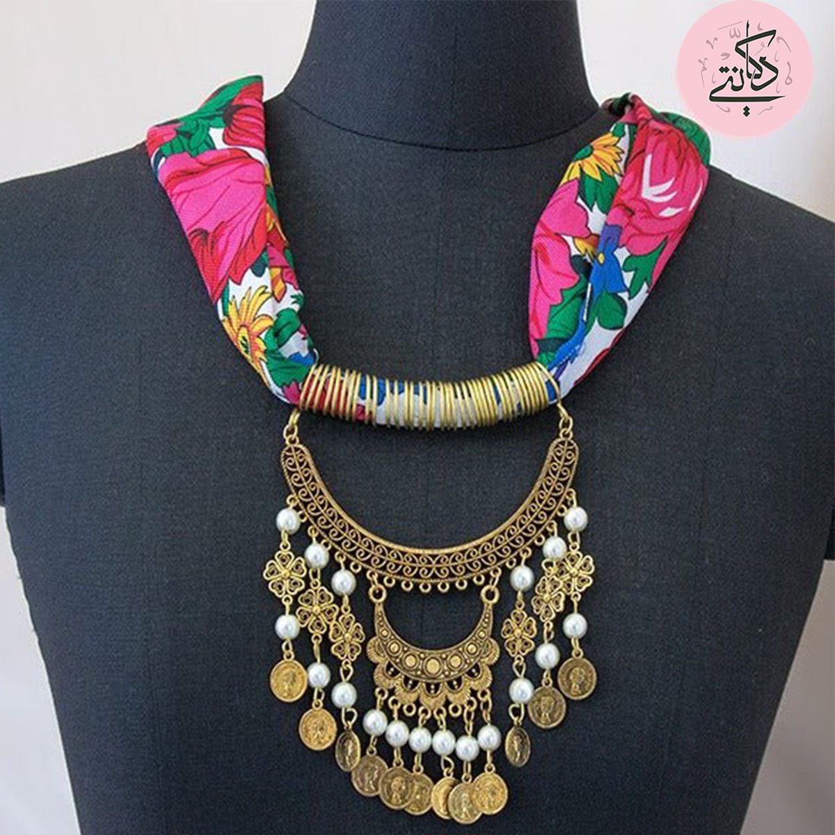 Floral Necklace Scarf - Summer Colors