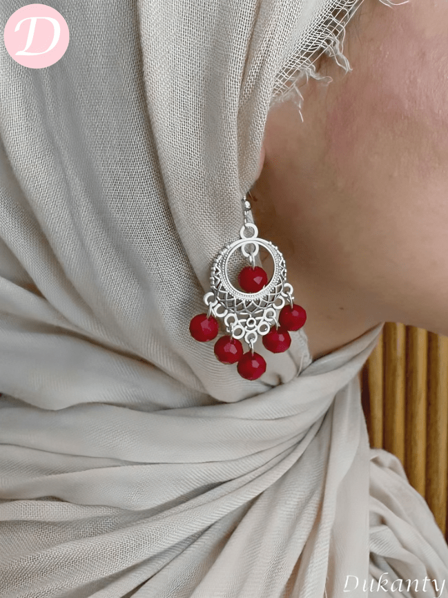 أقراط يارا - معدن فضي