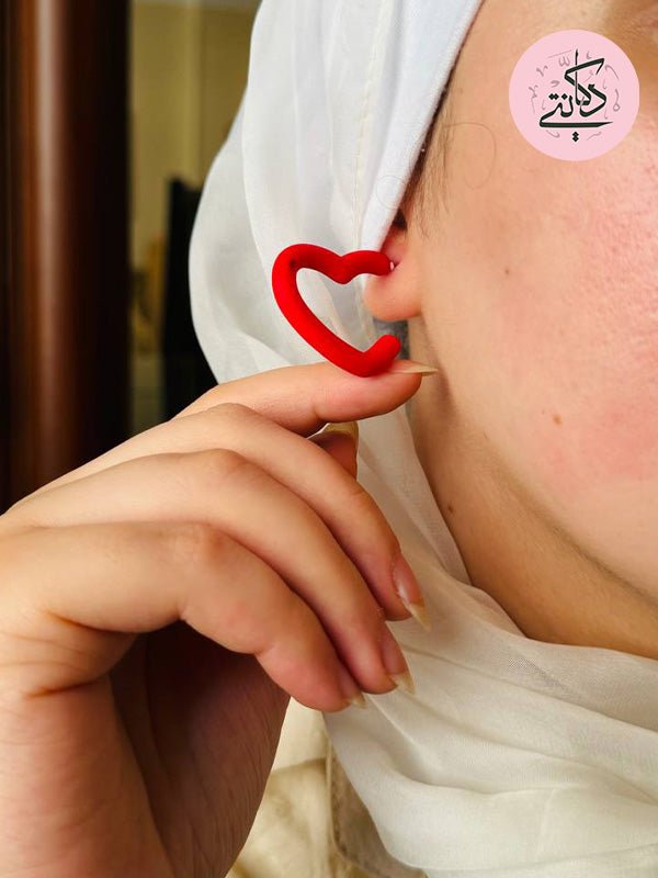 أقراط على شكل قلب - أكريليك