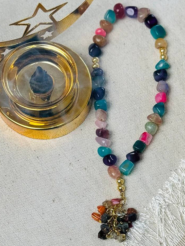 Colorful Shiny Rosary - Colorful Agate