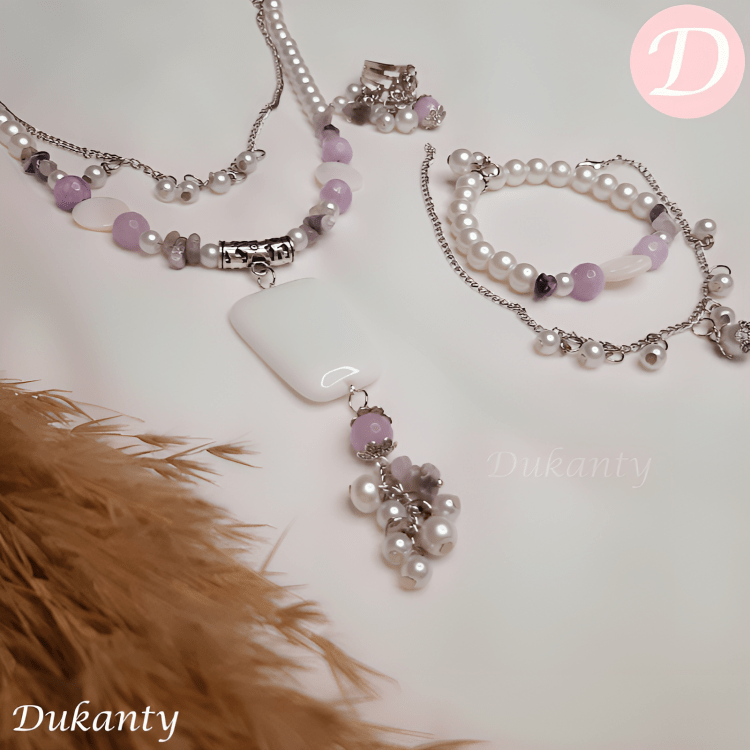 طقم يارا - أحجار اللؤلؤ والعقيق