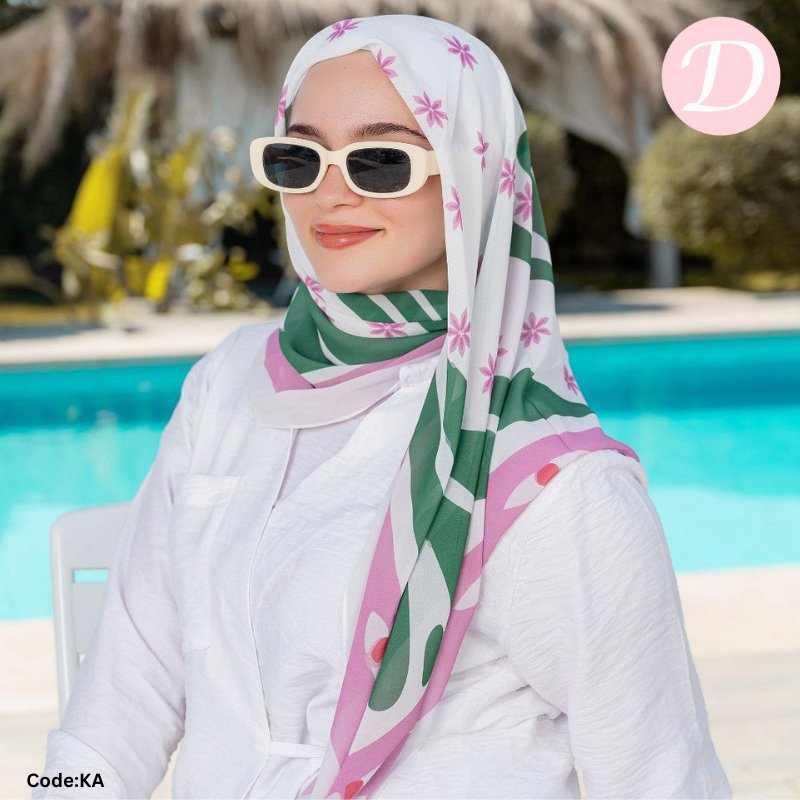 وشاح آية - شيفون رقمي