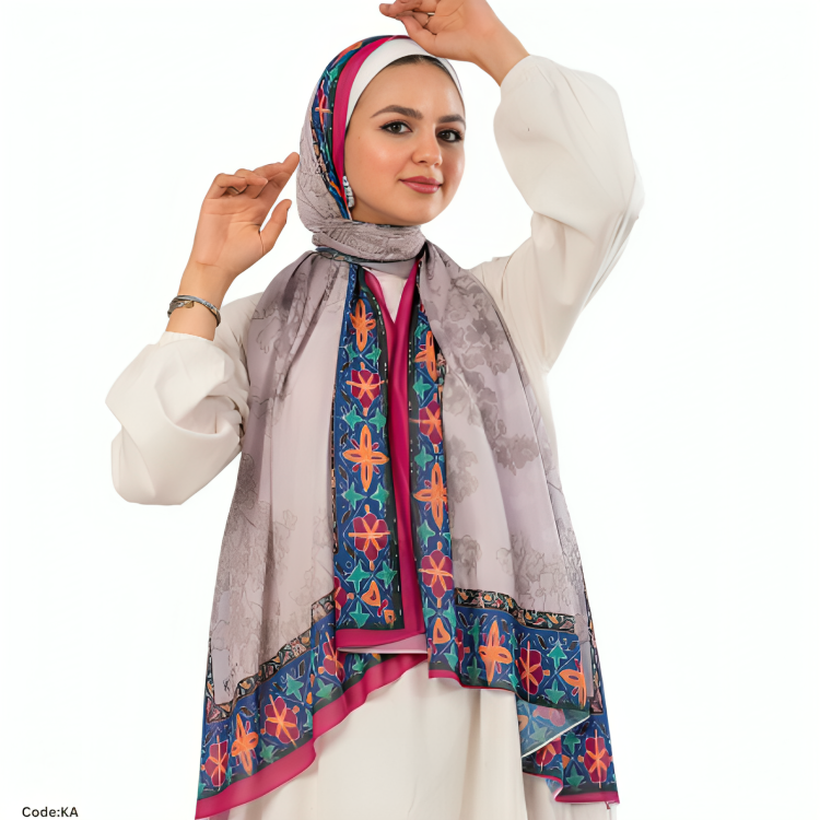 وشاح كريمة - كريب شيفون