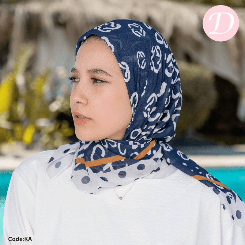 وشاح تيا - شيفون رقمي