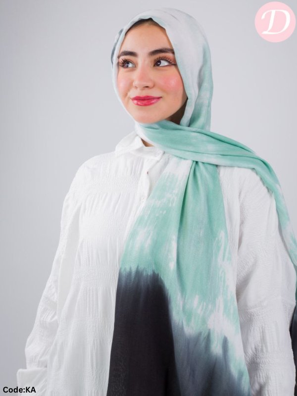 وشاح روك ستون - قطن مصبوغ بالربط - فيروزي