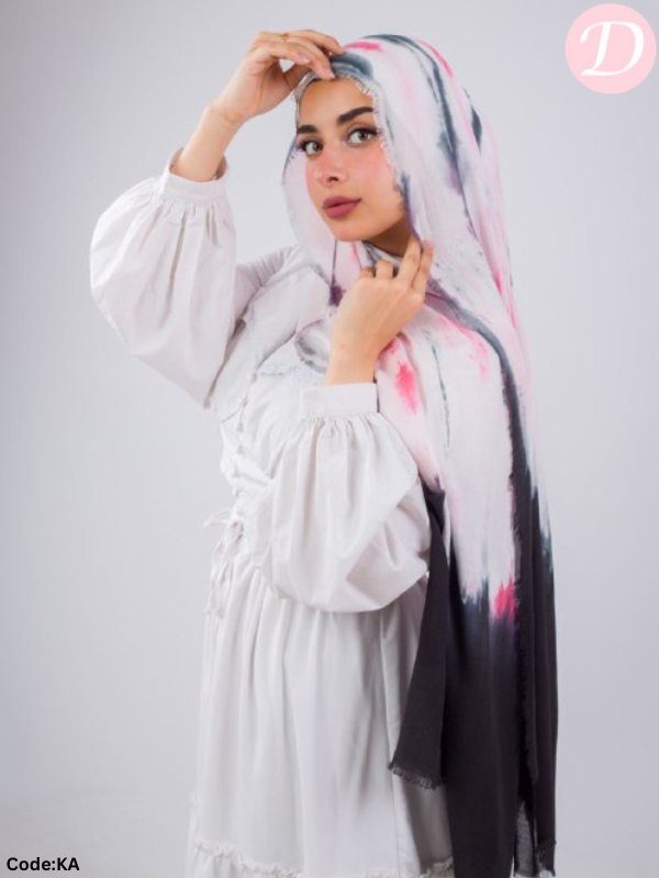 وشاح روك ستون - قطن مصبوغ بالربط - وردي