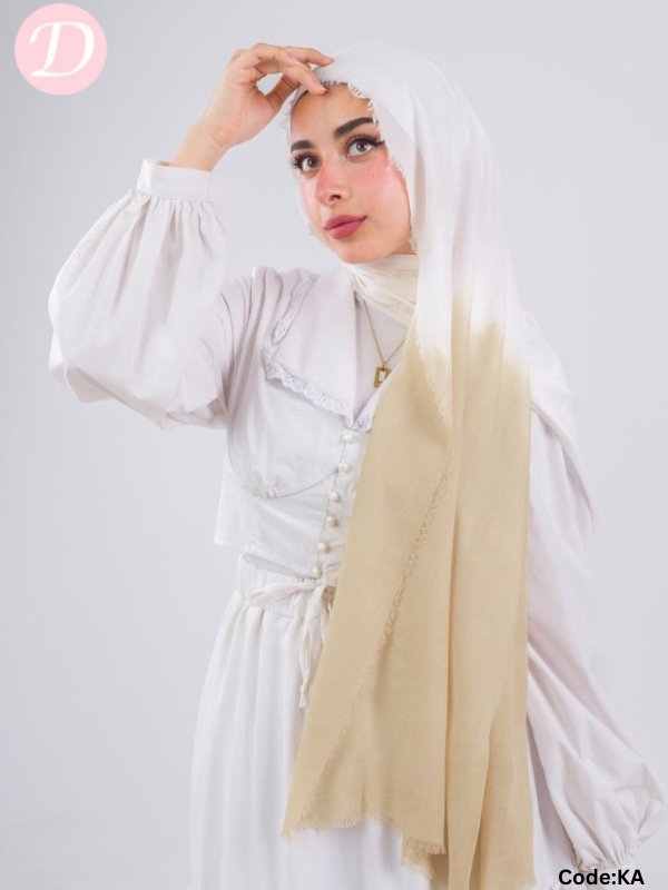 وشاح ملون من الحجر الصخري - قطن مصبوغ بالربط