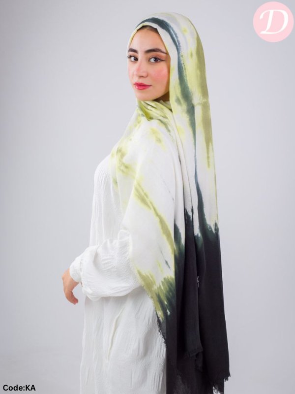 وشاح روك ستون - قطن مصبوغ بالربط - أخضر