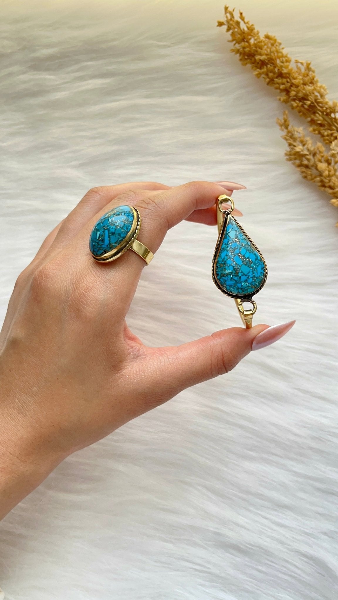 Yara Turquoise Set - Copper Set