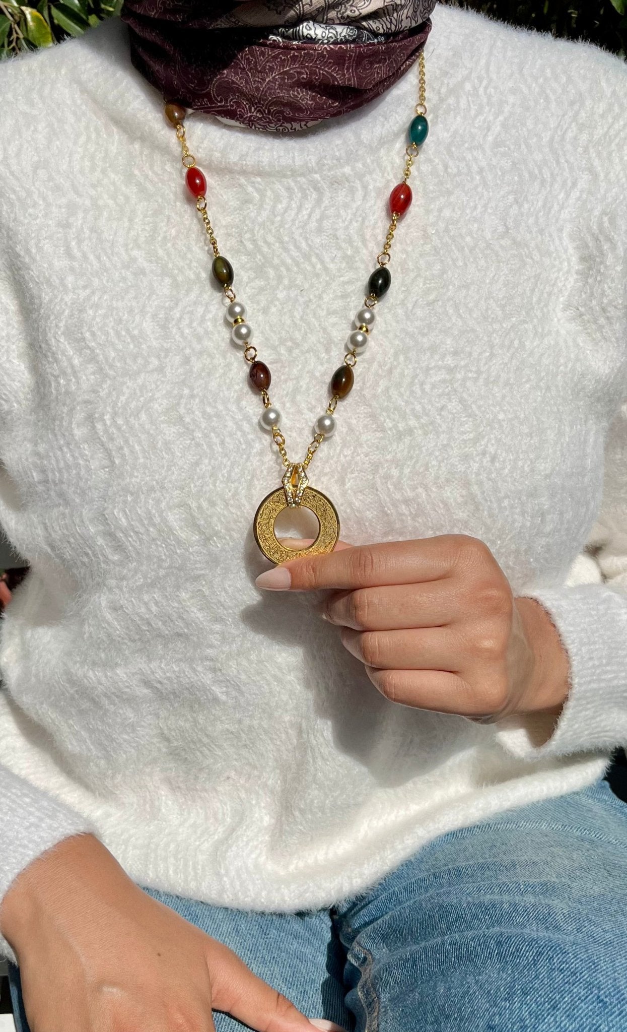 Misk Necklace - Agate Stones