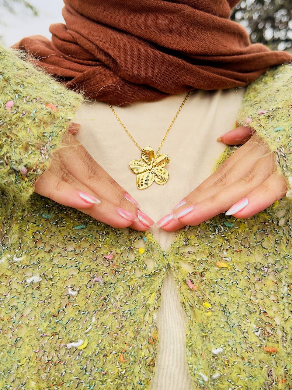 Daisy Necklace - Stainless Steel