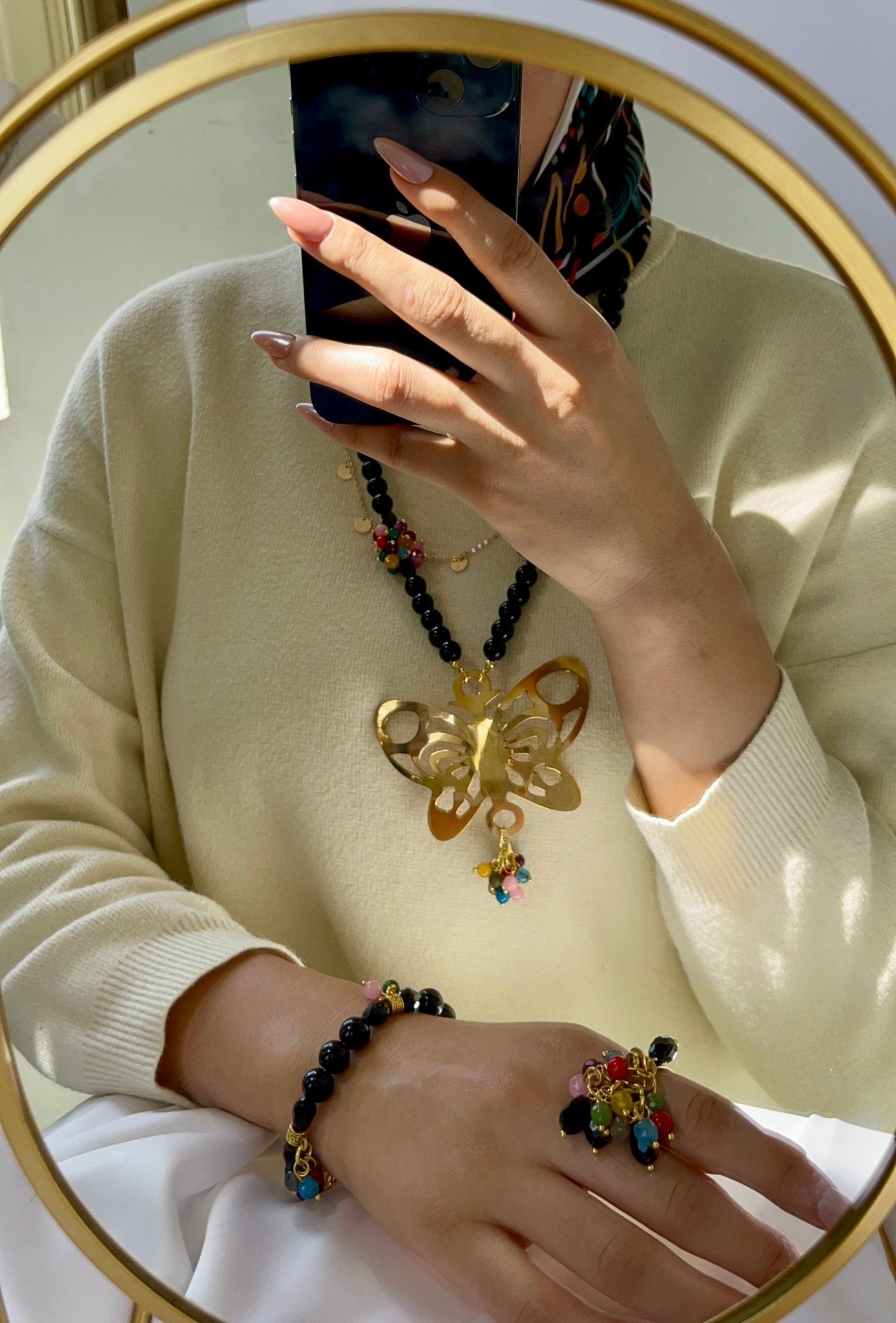 طقم صافيناز - أحجار العقيق