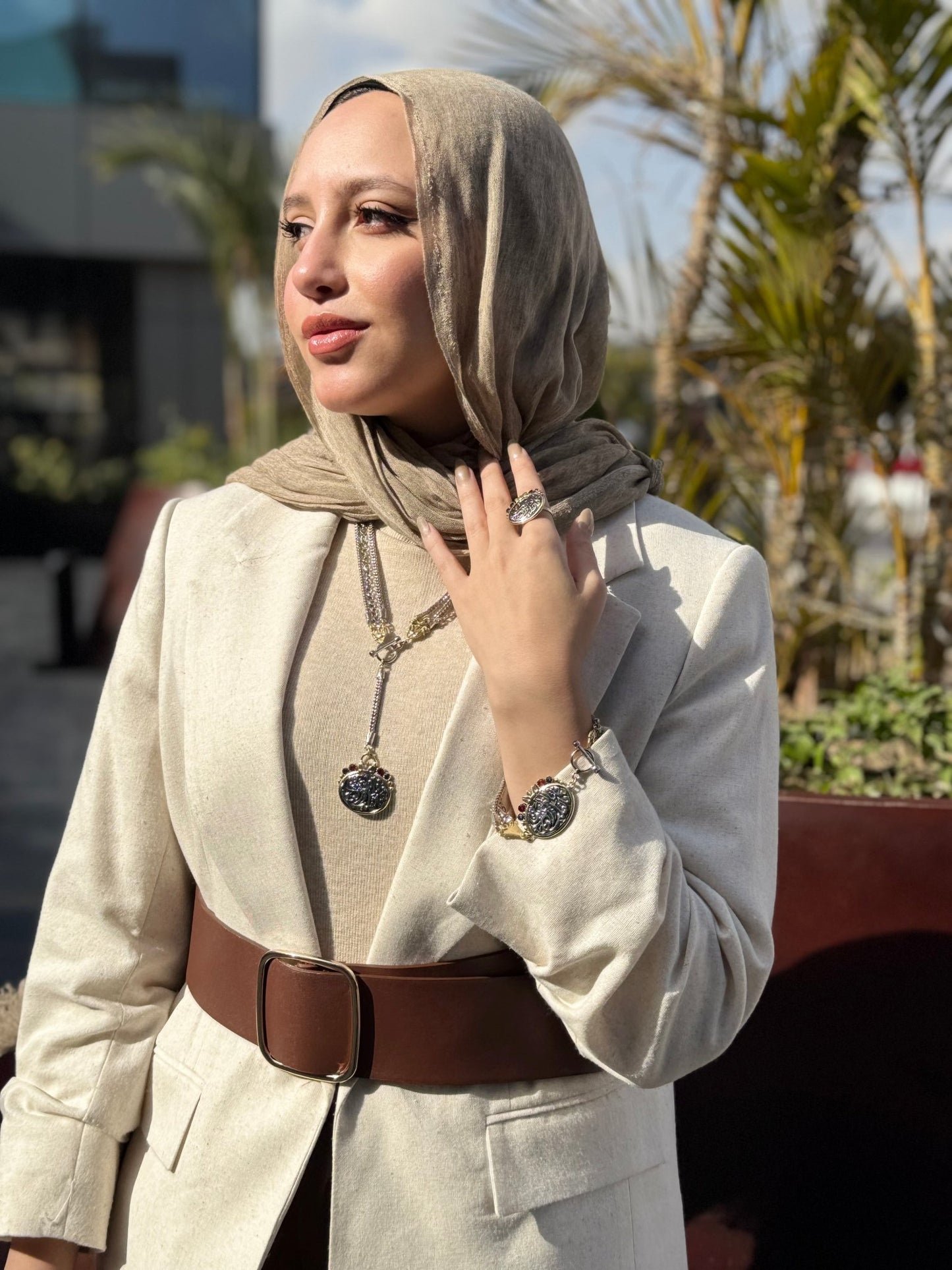 Silver-Plated Arabic Calligraphy Charm Set – Ramadan Meaningful & Elegant Gift