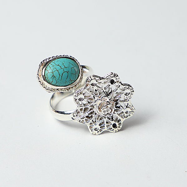 مجموعة زهور مطلية بالفضة