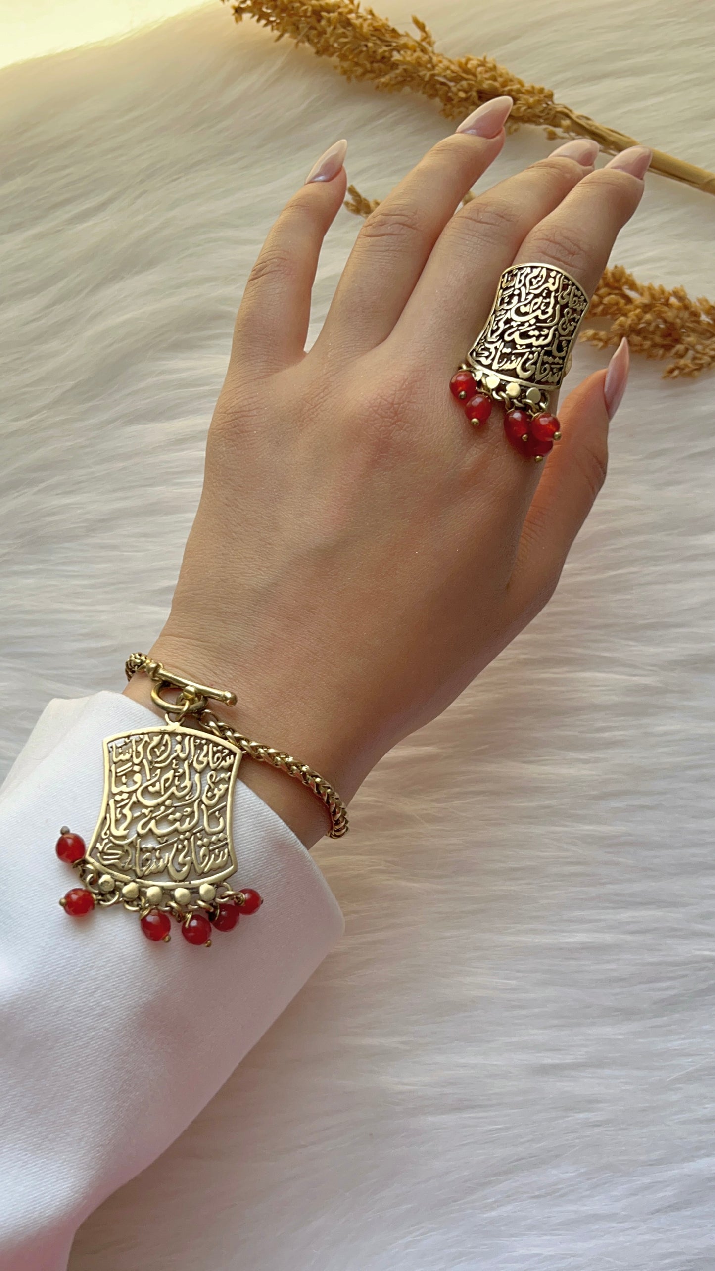 طقم عقيق ماجدة - نحاس