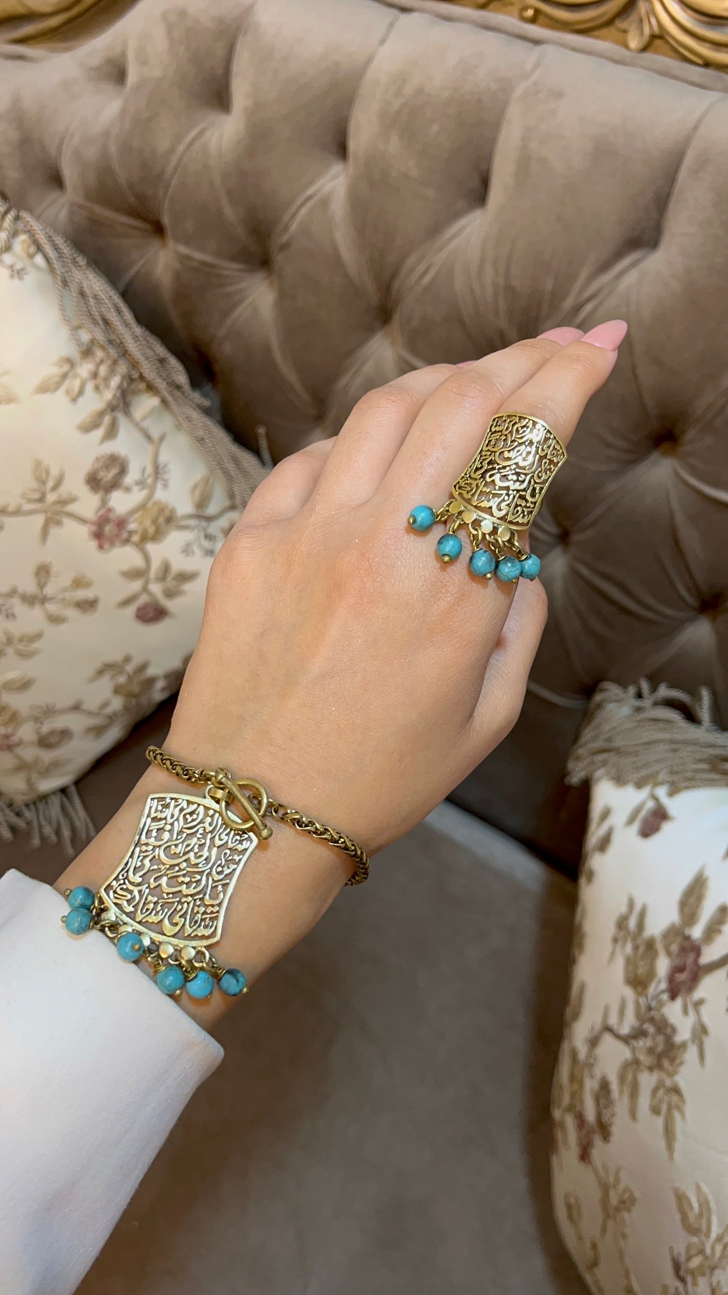 طقم عقيق ماجدة - نحاس