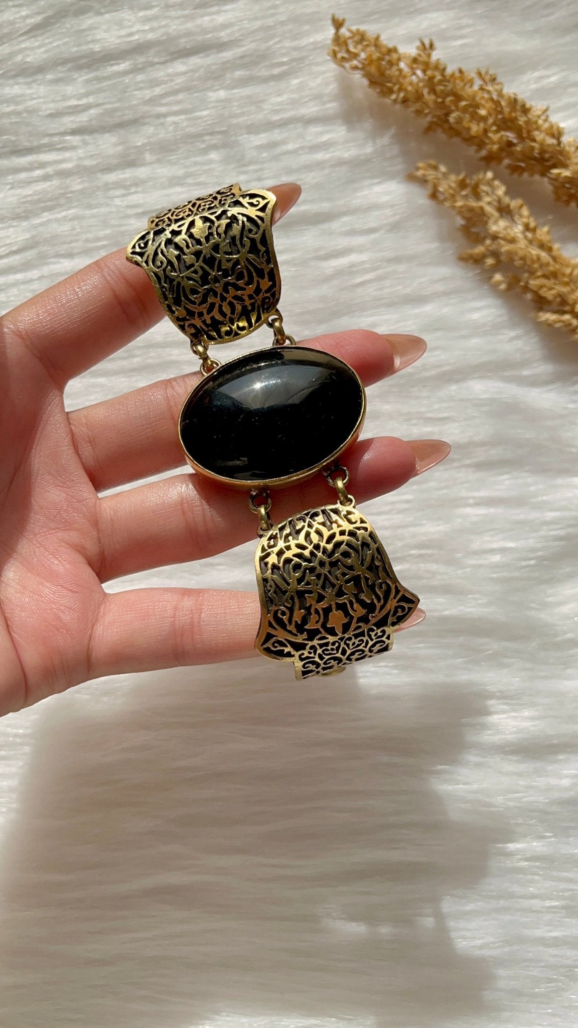 Arabian Kaaf Set - Black Agate