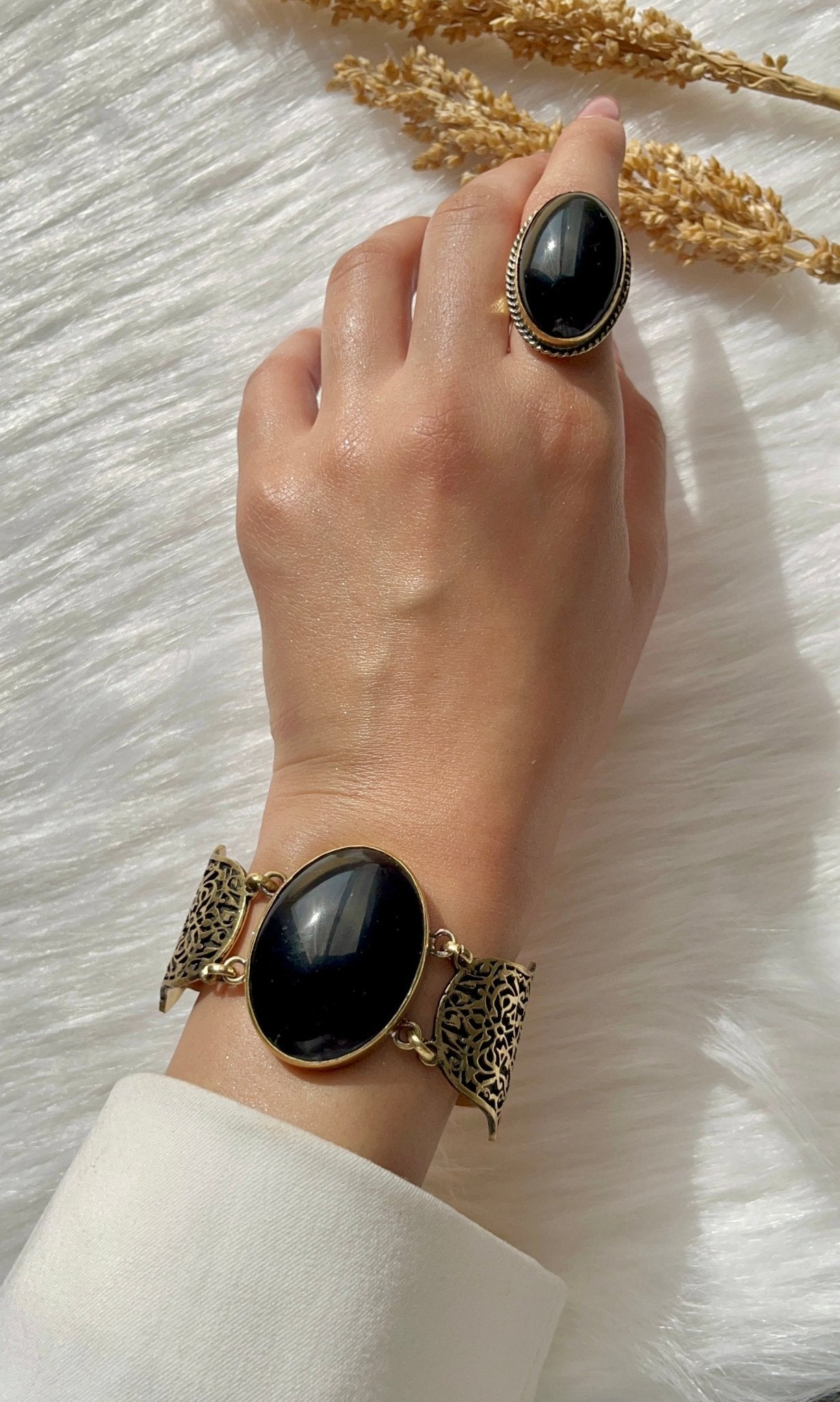 Arabian Kaaf Set - Black Agate