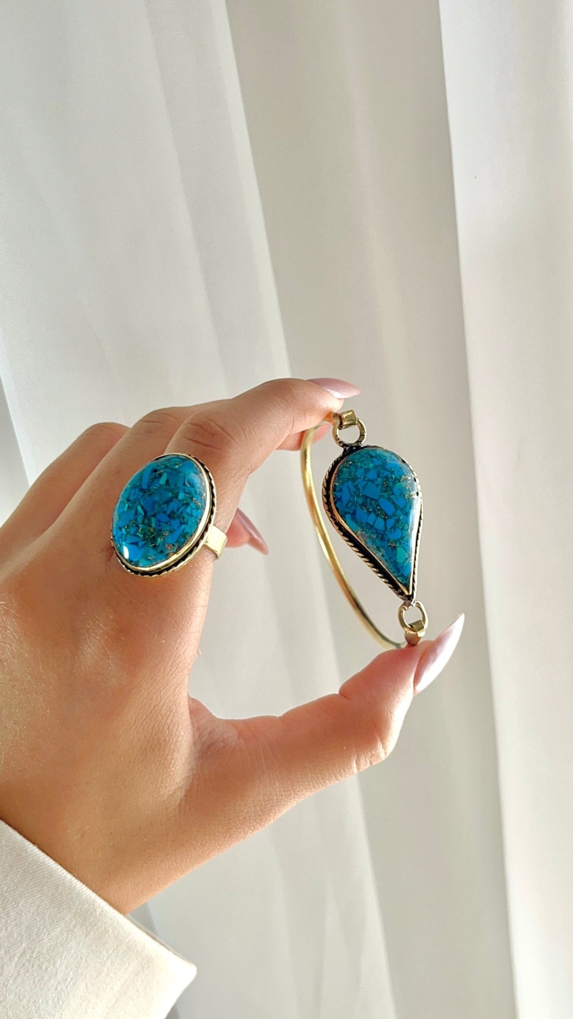 Yara Turquoise Set - Copper Set