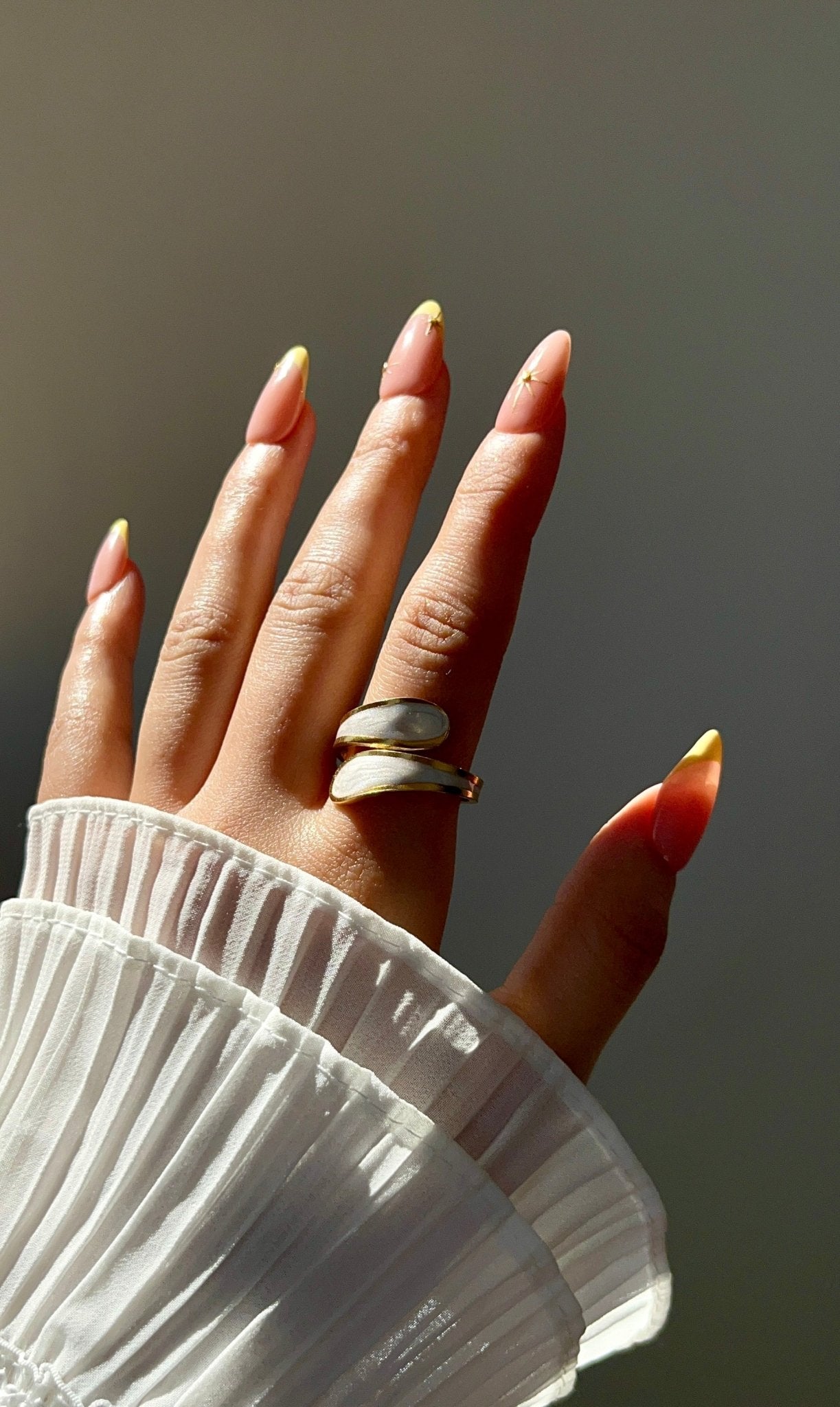 White Eclipse Ring - Stainless Steel