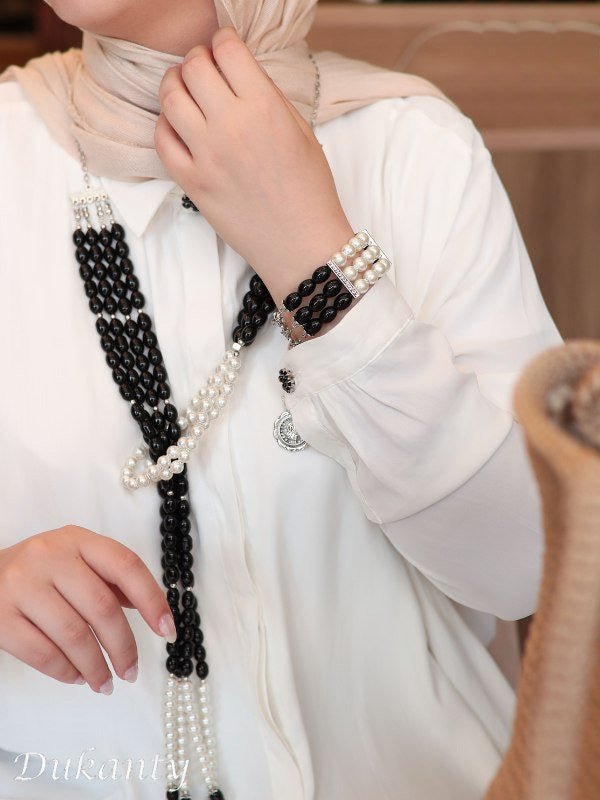 مجموعة إحسان - أحجار العقيق الطبيعي واللؤلؤ