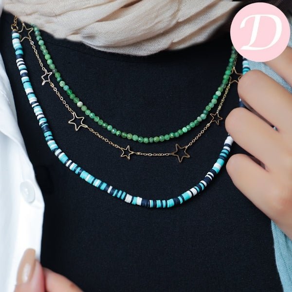 Stary Necklace Set - Crystal and Jamayka Stone