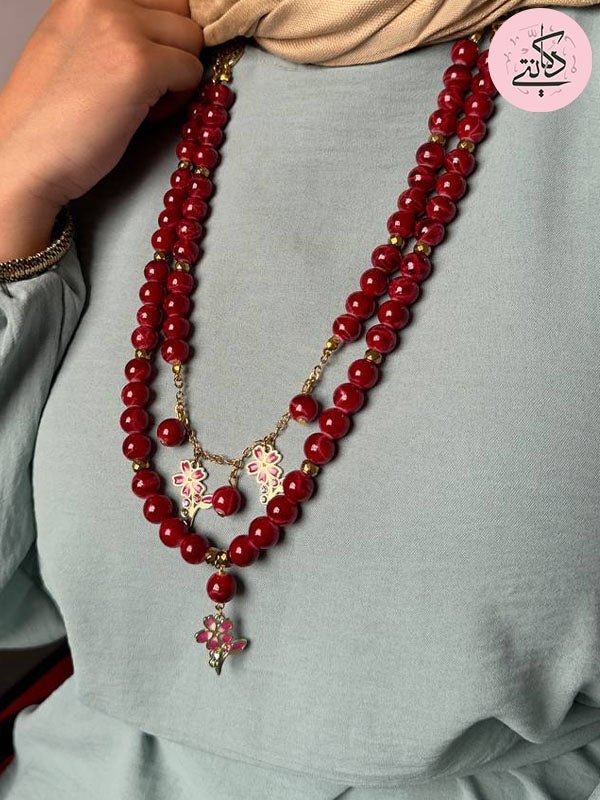 قلادة بسنت الرقيقة - أحجار المرمر