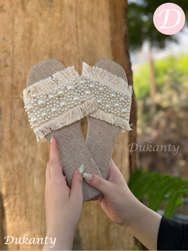Sara Slippers - Linen