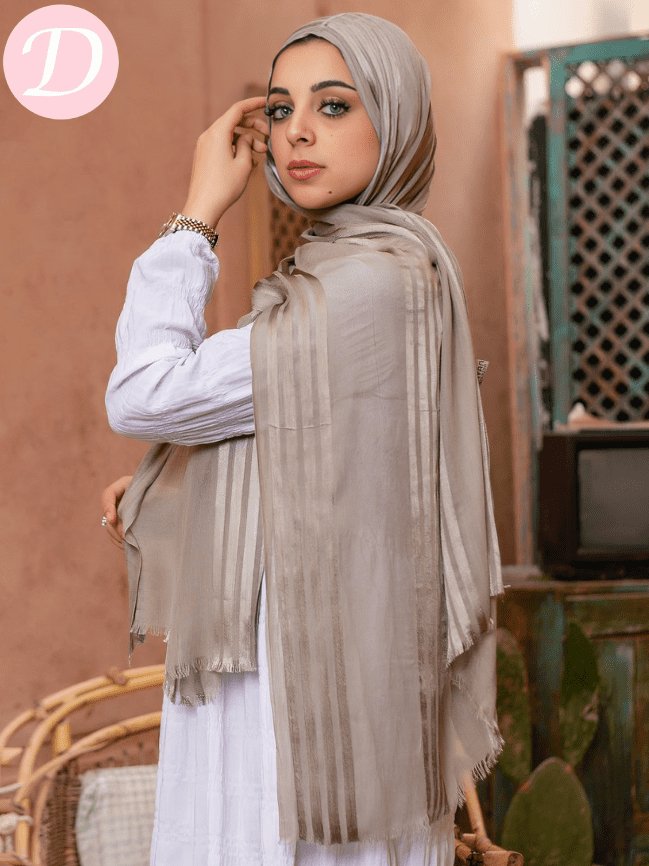 وشاح ياسمين - شاش ساتان كويتي