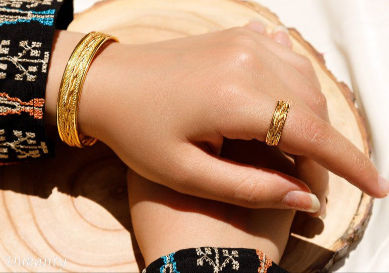 طقم هانا - مطلي بالذهب