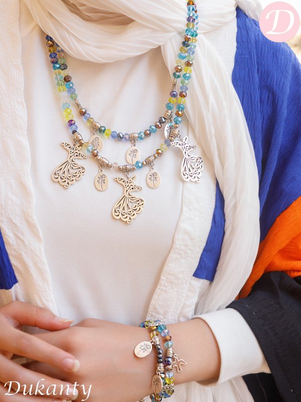 قلادة ملونة - كريستال