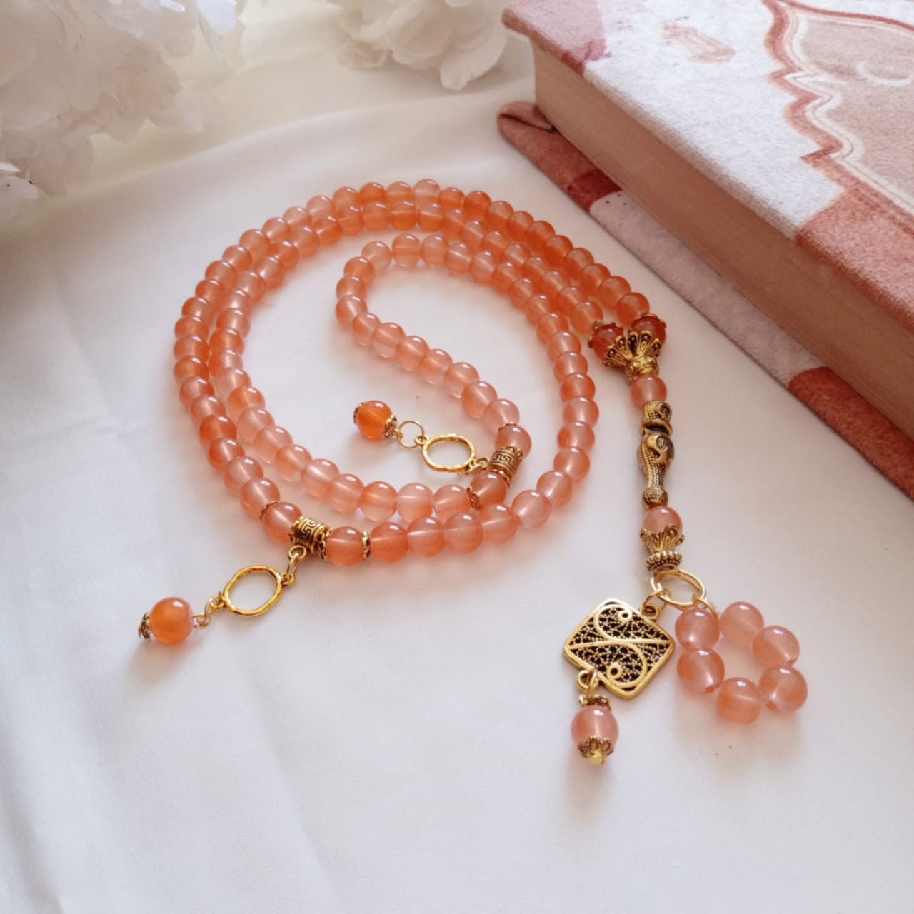 Dalia Rosary - Alabaster Stones
