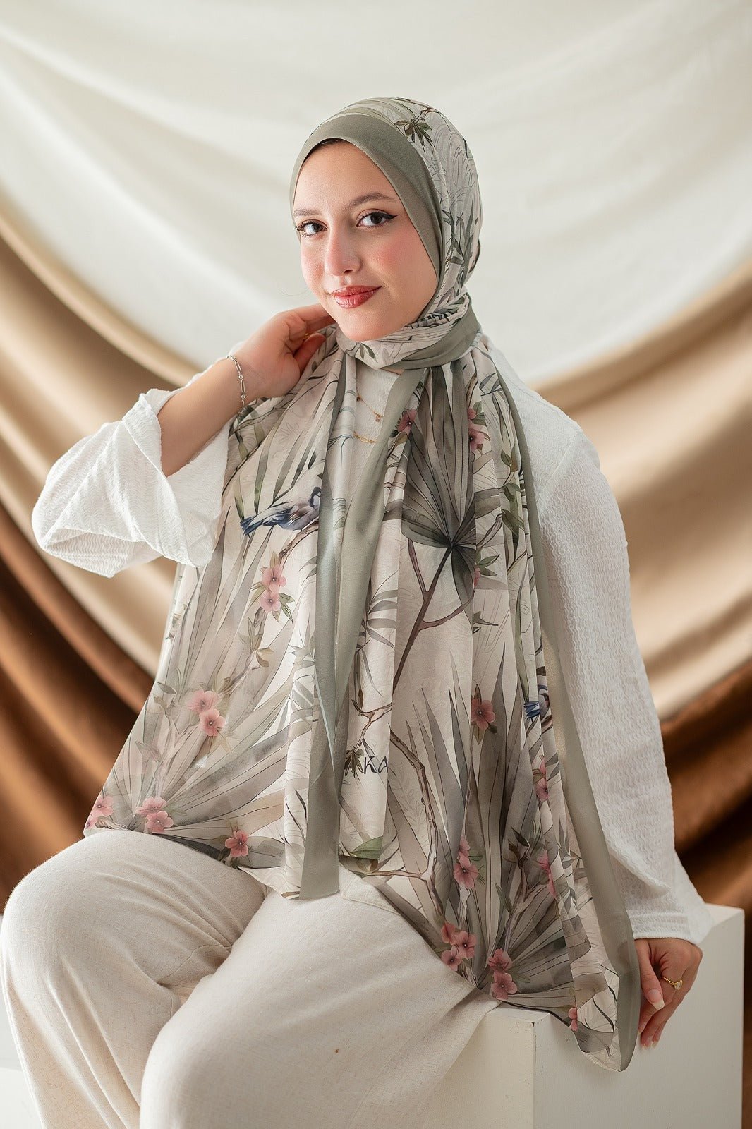 Fayza Scarf - Crepe Digital