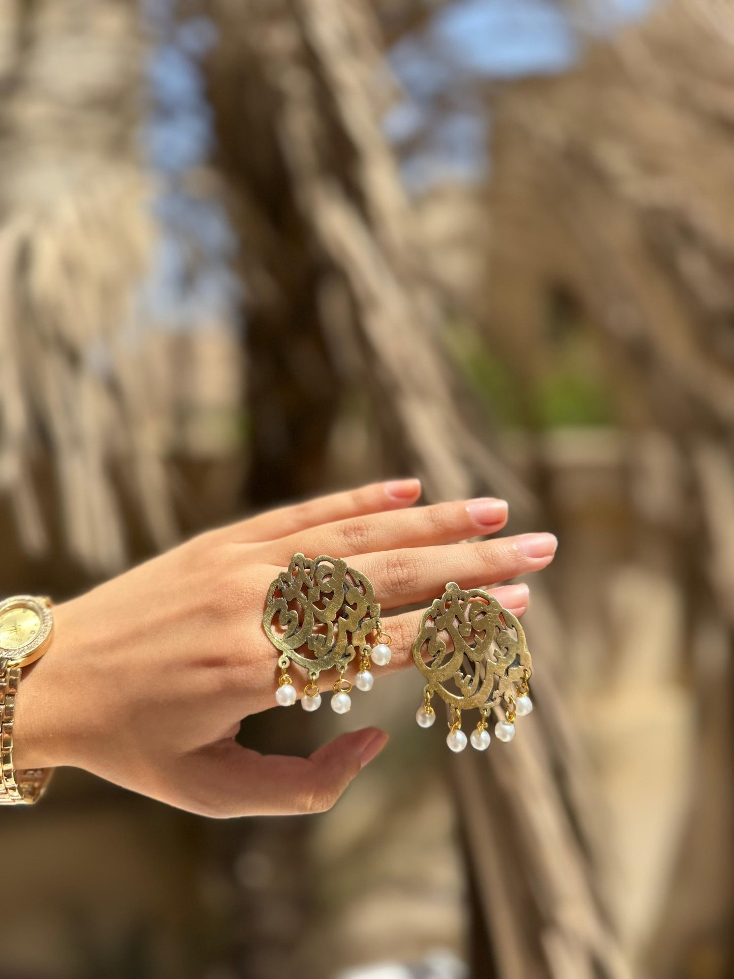 Arwa Earings - Copper