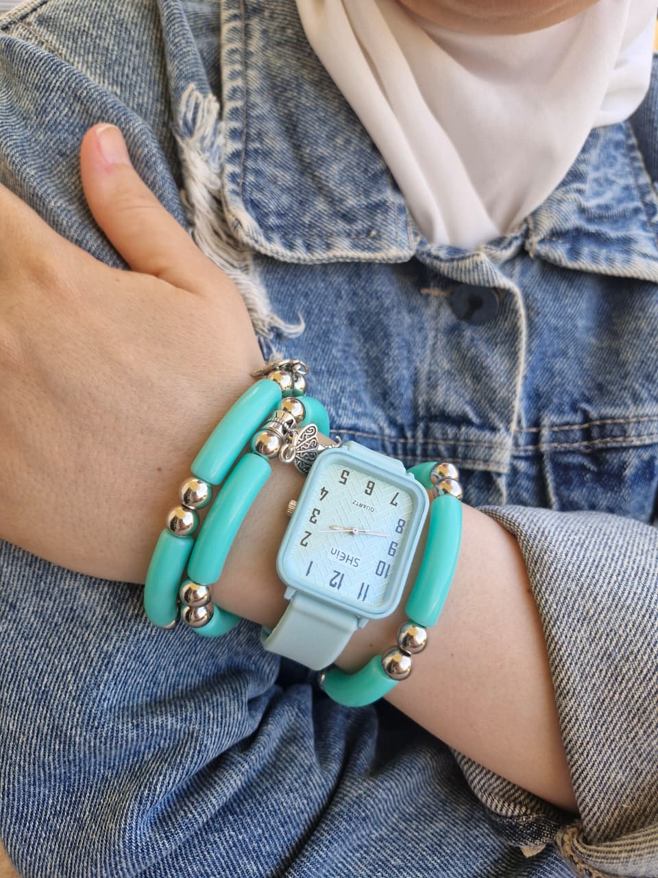 Talida Watch Set - Turquoise Acrylic