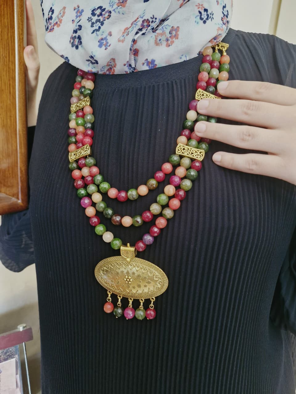 Sofya Necklace - Agate stone